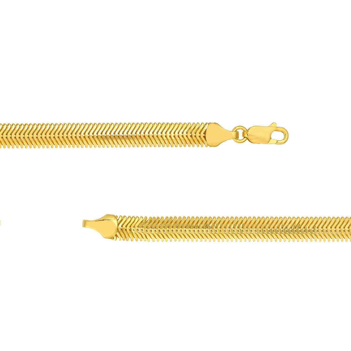 Como Gold Bracelet Snake Chain Side View – Cherry Pick Diamonds Clayton MO