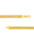 Como Gold Bracelet Snake Chain Side View – Cherry Pick Diamonds Clayton MO