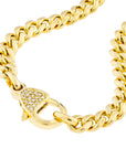 Havana 14K Yellow Gold Hollow Curb Chain Diamond Lock Bracelet – Cherry Pick Diamonds St. Louis MO
