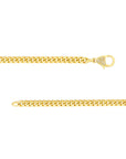 Havana Gold Curb Chain Bracelet Diamond Pear Lock Side View – Cherry Pick Diamonds Clayton MO