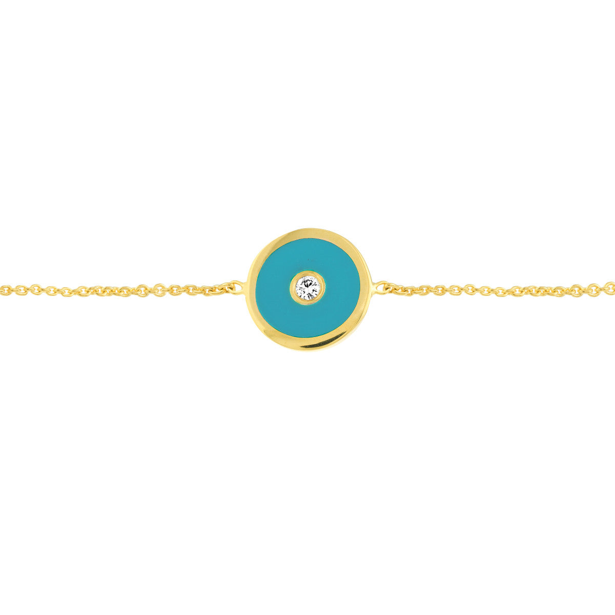 Marrakech Yellow Gold Blue Enamel Evil Eye Bolo Bracelet Diamond Accent – Cherry Pick Diamonds St. Louis MO