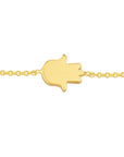 Mini Hamsa Yellow Gold Bolo Bracelet Dainty Hamsa Charm – Cherry Pick Diamonds St. Louis MO