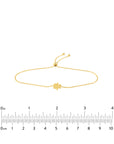 Mini Hamsa Gold Adjustable Bolo Bracelet on Model – Cherry Pick Diamonds St. Louis MO