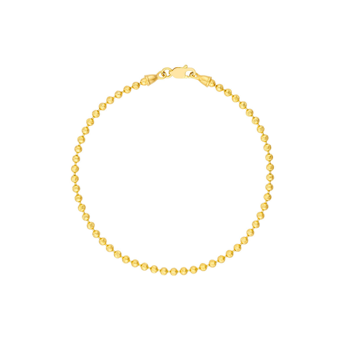 Soho Bracelet 14K Yellow Gold Beaded Chain – Cherry Pick Diamonds Clayton St. Louis MO