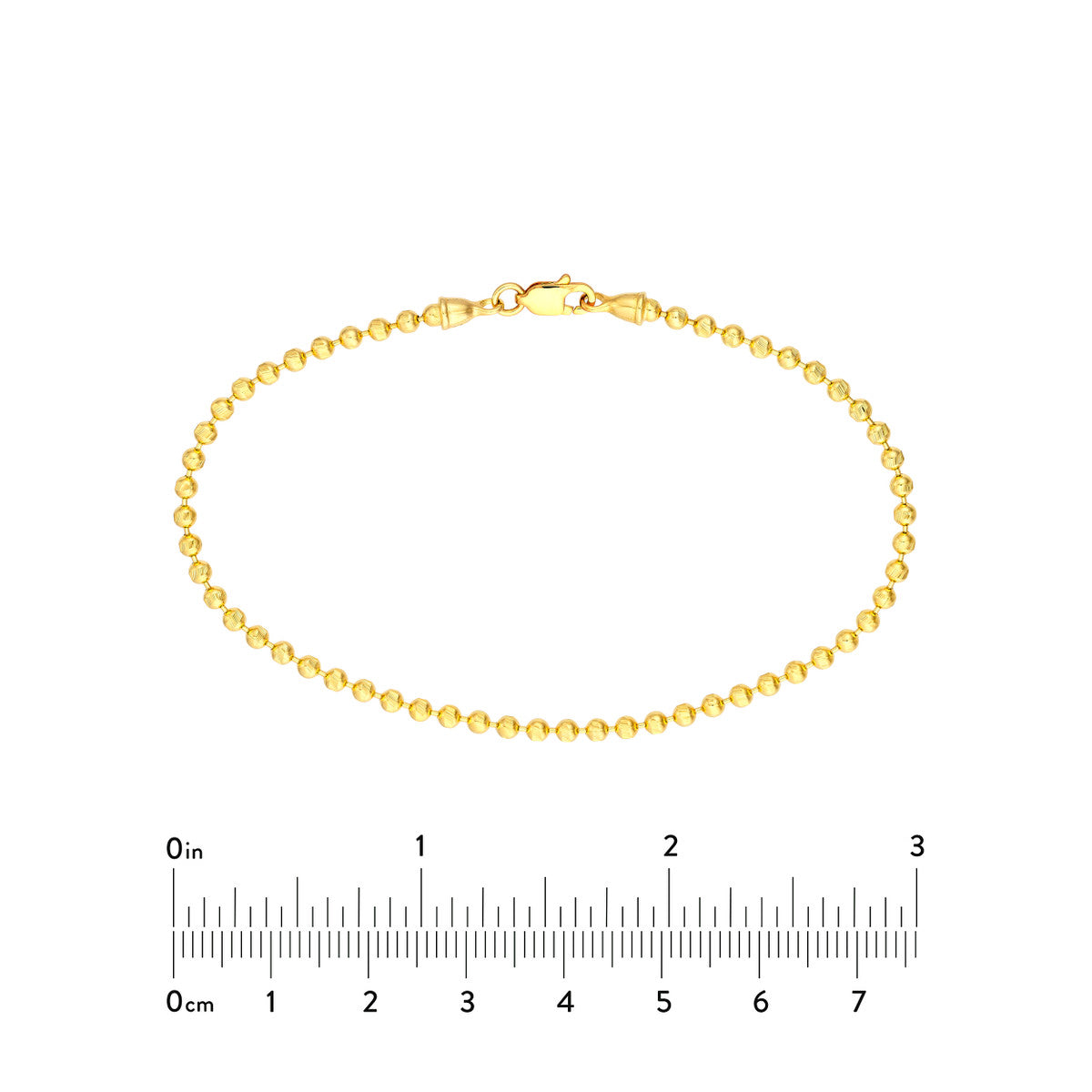 Soho Gold Beaded Chain Bracelet Close-Up 14K – Cherry Pick Diamonds Clayton MO