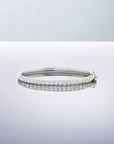 Florentine Bracelet 14K white gold half bangle with 3.00ct lab created diamonds – Cherry Pick Diamonds Clayton St. Louis MO