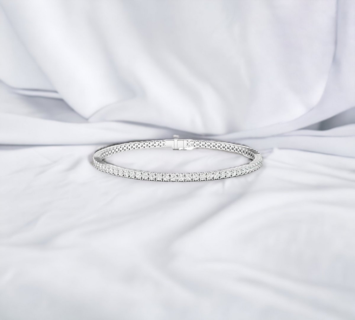 Naples Bracelet 14K white gold with 6.00ct lab created diamonds, tennis style – Cherry Pick Diamonds Clayton St. Louis MO