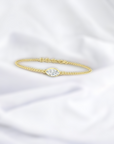 Antwerp MQ Bracelet 14K yellow gold bezel set with marquise cut lab created diamond – Cherry Pick Diamonds Clayton St. Louis MO