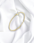 Antwerp YG 14K yellow gold bezel set adjustable bracelet with lab diamond – Cherry Pick Diamonds St. Louis MO