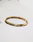 Sardinia Bracelet 14K Yellow Gold Faceted Bangle 2ct D-E VVS Lab Diamond – Cherry Pick Diamonds Clayton St. Louis MO