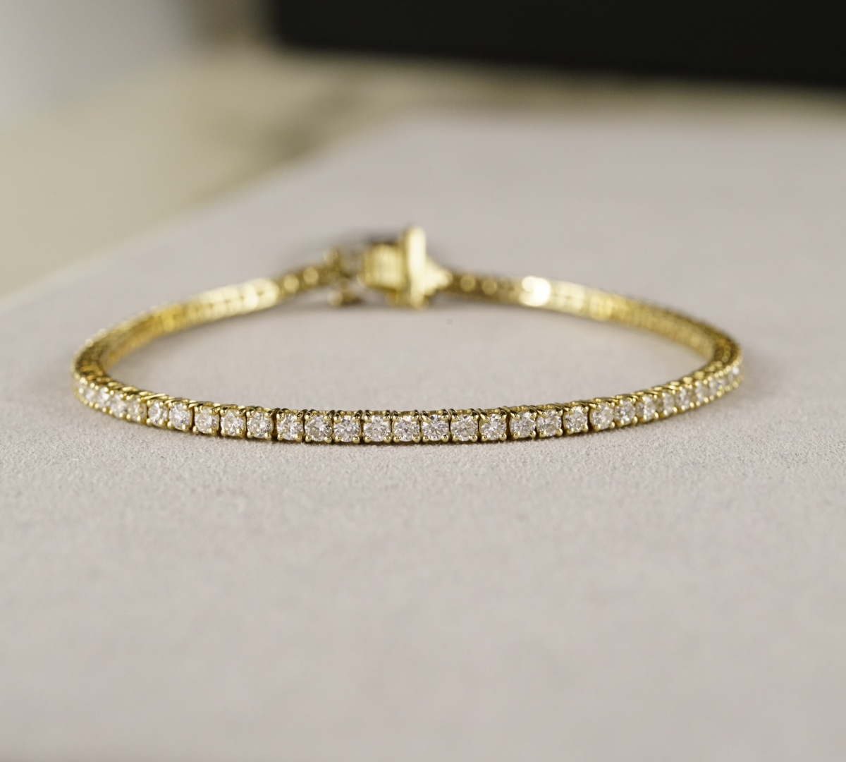 Tyrol Bracelet 14K Yellow Gold 3ct Lab Created Diamond Tennis Bracelet – Cherry Pick Diamonds Clayton St. Louis MO