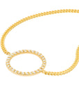 Basel Yellow Gold Diamond Curb Chain Bracelet Side View – Cherry Pick Diamonds St. Louis MO