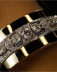Art Deco Diamond Bracelet Close-Up Geometric Antique Detail – Cherry Pick Diamonds St. Louis MO