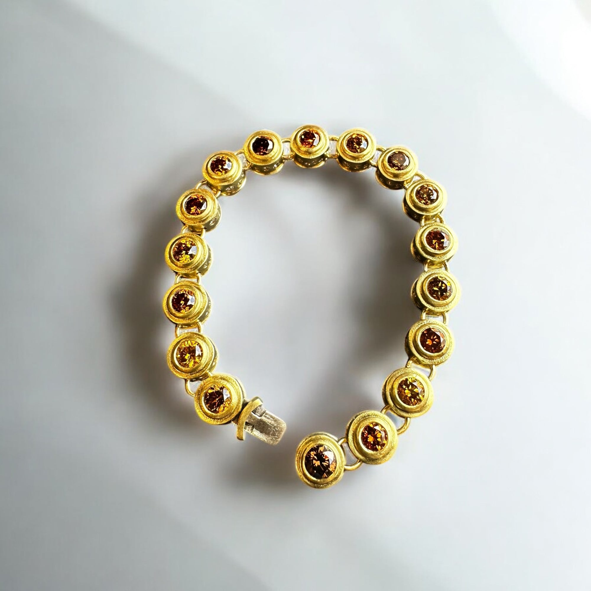 Autumn Bold Bracelet 18K Gold 10.72ct Natural Fancy Orange-Brown Diamonds – Cherry Pick Diamonds Clayton St. Louis MO