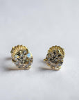 Champagne diamond martini stud earrings in 14K white gold, Cherry Pick Diamonds Clayton MO