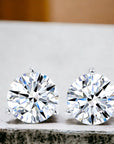 Classic Martini Studs 2.00ct Lab Created Diamond Earrings 14K White Gold Three-Prong – Cherry Pick Diamonds Clayton St. Louis MO