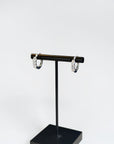Mini Hoop 14K White Gold Lab-Grown Diamond Huggie Hoop Earrings Front – Cherry Pick Diamonds Clayton St. Louis MO