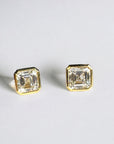 Asscher Lights 4.94ct Lab Diamond Asscher Cut Bezel Earrings 14K Gold – Cherry Pick Diamonds Clayton St. Louis MO