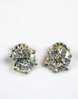 London Old Mine Studs in 14K yellow gold with 1.14ct total natural old mine cut diamonds – Cherry Pick Diamonds Clayton St. Louis MO
