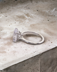 Belfast white gold solitaire setting for oval cut diamond – Cherry Pick Diamonds St. Louis MO