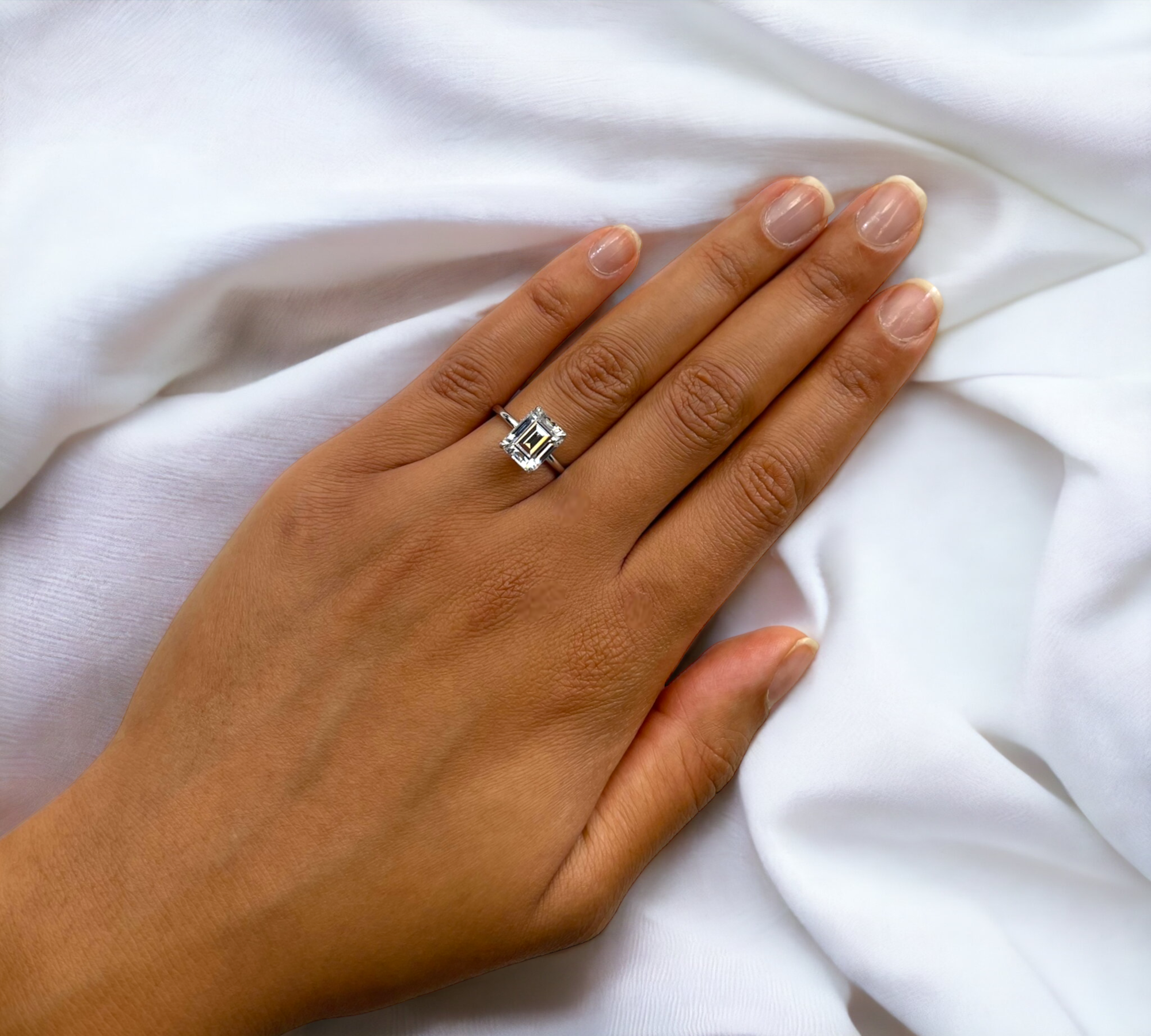 Belfast EM 14K white gold whisper thin engagement ring setting – Cherry Pick Diamonds Clayton MO