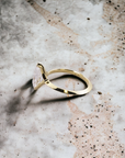 Monaco yellow gold half bezel solitaire setting for pear shape center stone – Cherry Pick Diamonds St. Louis MO