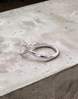 Oslo WG ring side view, white gold solitaire lab created diamond – Cherry Pick Diamonds St. Louis MO
