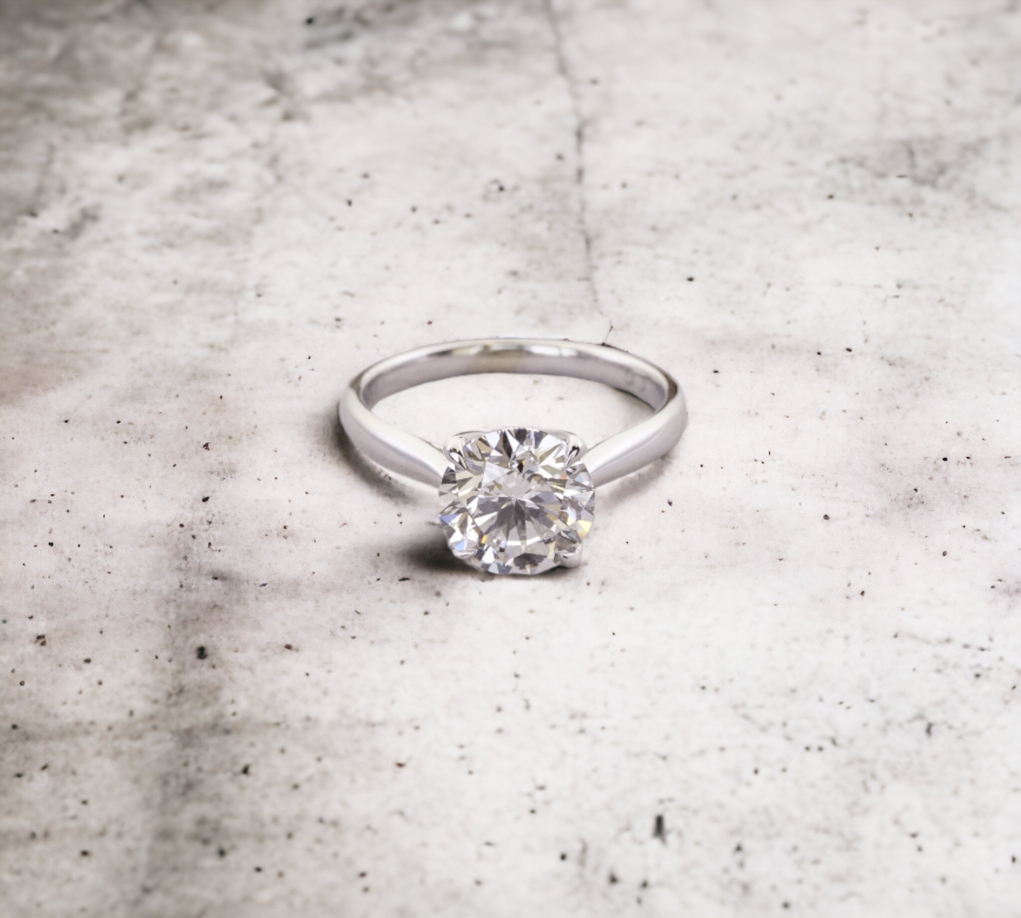 Oslo WG engagement ring in 14K white gold, solitaire for lab created diamond – Cherry Pick Diamonds Clayton St. Louis MO