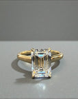 Clayton Emerald engagement ring in 14K yellow gold with 2.97ct emerald cut lab created diamond – Cherry Pick Diamonds Clayton St. Louis MO