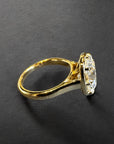 London Old Mine ring close-up, old mine cut diamond – Cherry Pick Diamonds Clayton MO