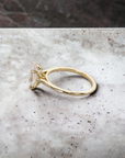 Marseille OV 14K yellow gold double prong solitaire for oval lab created diamond – Cherry Pick Diamonds St. Louis MO