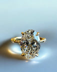 Webster Oval engagement ring in 14K yellow gold with 3.07ct floating oval lab created diamond – Cherry Pick Diamonds Clayton St. Louis MO