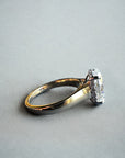 Tangier Oval ring side view, oval lab created diamond – Cherry Pick Diamonds St. Louis MO