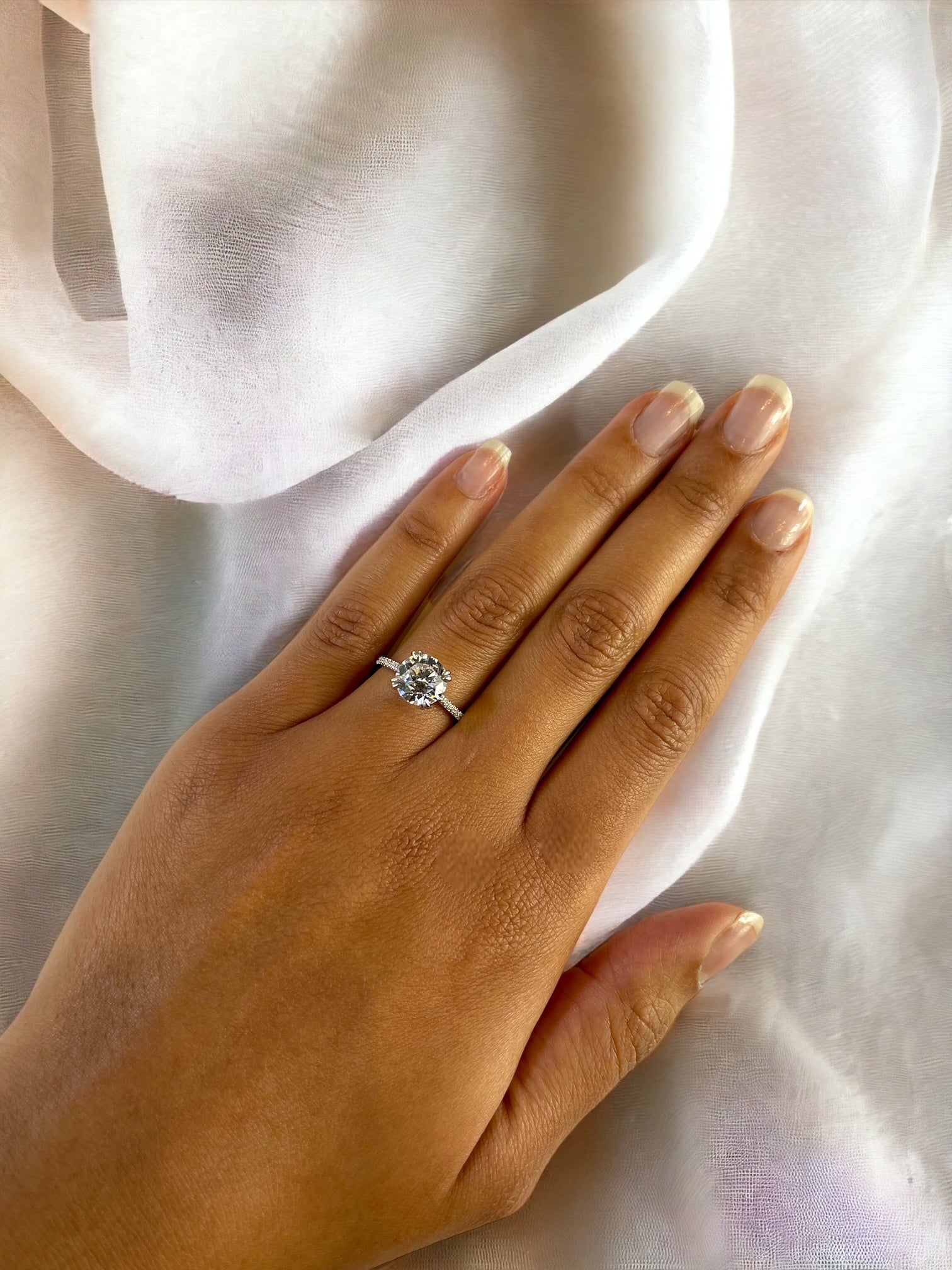 Paris WG cathedral prong ring setting close-up – Cherry Pick Diamonds Clayton MO