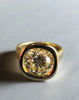Milano Bold engagement ring in 14K yellow gold with 3.09ct cloud cushion halo natural diamond – Cherry Pick Diamonds Clayton St. Louis MO