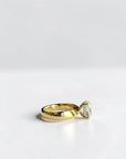 Oval Waves engagement ring side profile showing bold wave shank design — Cherry Pick Diamonds St. Louis