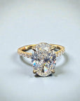 Paris Oval engagement ring in 14K yellow gold with 3.08ct natural oval brilliant diamond, hidden halo – Cherry Pick Diamonds Clayton St. Louis MO