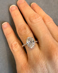 Paris Oval ring side view, natural oval brilliant diamond – Cherry Pick Diamonds St. Louis MO
