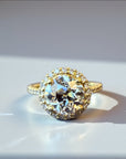 Paris Old Euro engagement ring in 18K greenish yellow gold with 2.30ct natural old European cut diamond – Cherry Pick Diamonds Clayton St. Louis MO