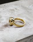 Parma 5.05 ring side view, yellow gold solitaire natural diamond – Cherry Pick Diamonds St. Louis MO
