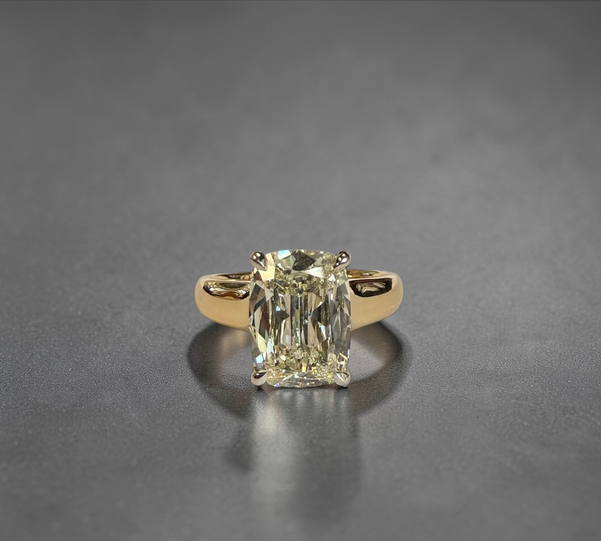 Tangier Natural Old Mine engagement ring in two-tone gold with 3.01ct natural old mine cut diamond – Cherry Pick Diamonds Clayton St. Louis MO