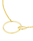 Twining Circle 14K Yellow Gold Interlocking Pendant Side View – Cherry Pick Diamonds St. Louis MO