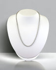 Firenze Tennis Necklace 10TW 14K White Gold Lab Diamond Side View – Cherry Pick Diamonds St. Louis MO
