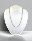 Firenze Tennis Necklace 13.5TW 14K White Gold Lab Diamond Side View – Cherry Pick Diamonds St. Louis MO