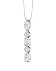 Hague WG 14K white gold multi shape diamond necklace side view – Cherry Pick Diamonds St. Louis MO