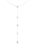 Ibiza multi lariat diamond necklace in 14K white gold with lab created diamonds – Cherry Pick Diamonds Clayton St. Louis MO