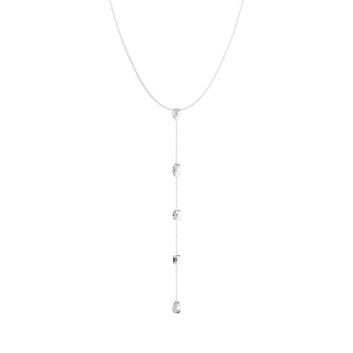 Ibiza Necklace WG 14K white gold lab created diamond chain – Cherry Pick Diamonds St. Louis MO