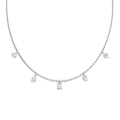 Toledo WG 14K white gold lab created diamond station necklace – Cherry Pick Diamonds St. Louis MO