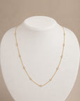 14k yellow gold diamond by the yard necklace with 15 stations of round brilliant lab-created diamonds, Cherry Pick Diamonds St. Louis jewelry