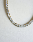 Firenze Tennis Necklace 10TW Yellow Gold Lab Diamond Three-Prong Riviera 14K – Cherry Pick Diamonds Clayton St. Louis MO